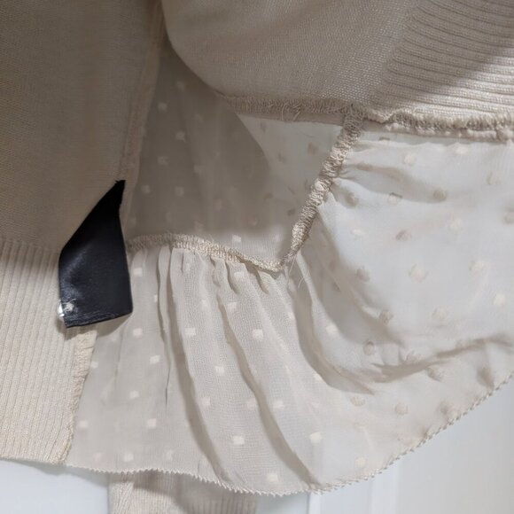 NIC+ZOE  | Side Peplum Cardigan In Cream - Picture 7 of 9